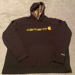 Carhartt Men’s 3XL Relaxed Fit Force Extremes Black Hoodie Sweatshirt